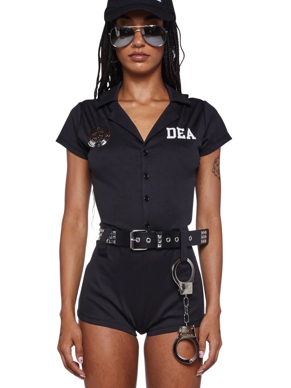 DEA Black Short Romper Costume DollsKill